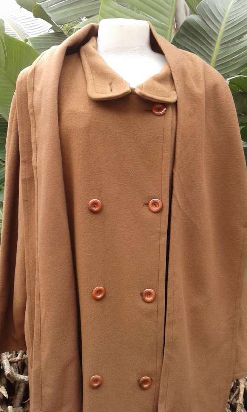 Finest Quality Pure Cashmere Coat With Matching Scarf By Peter Hahn Made In Germany Size 14 to 16