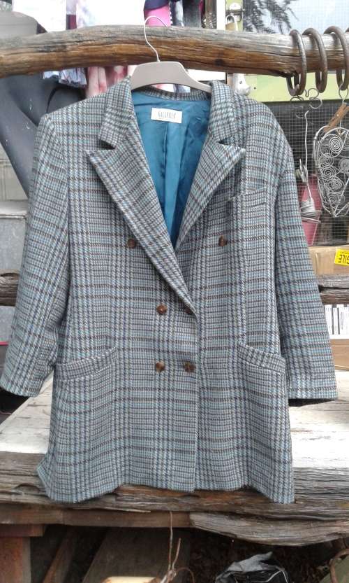 Vintage 1990s Pure New Wool Blazer By Galleria Size 14 Made In Italy