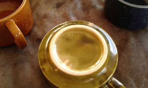 6 Large Mid Century Modern Handcrafted Japanese Stoneware Soup Cups