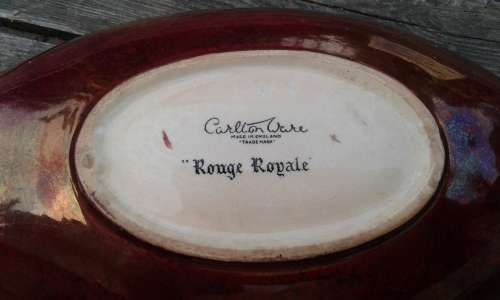 Beautiful Art Deco Rouge Royale Carlton Ware Dish Platter 23cm x 12cm