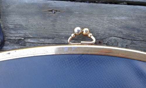 Vintage 1960s Navy Blue Vinyl Handbag Bag