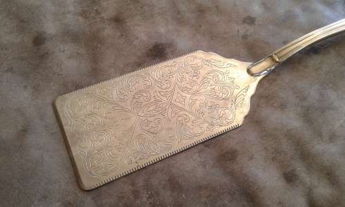 Vintage Silver Plated Large Square Cake Pie Lifter
