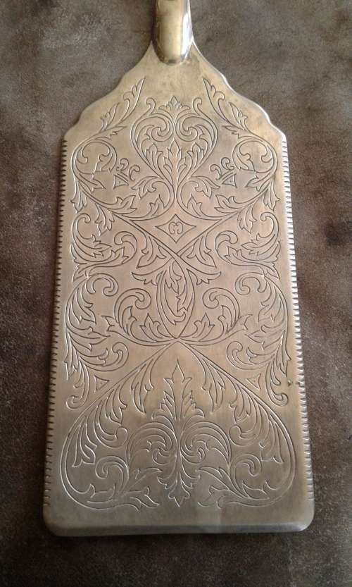 Vintage Silver Plated Large Square Cake Pie Lifter