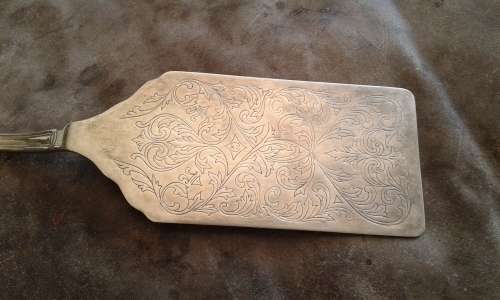 Vintage Silver Plated Large Square Cake Pie Lifter