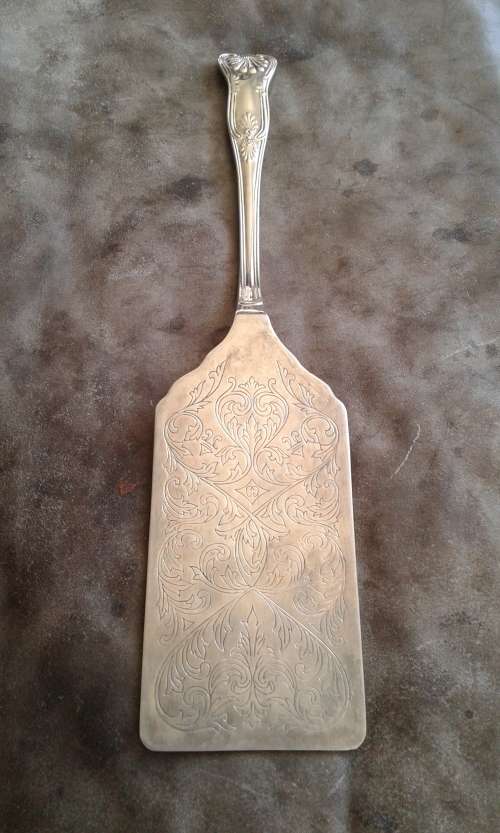 Vintage Silver Plated Large Square Cake Pie Lifter