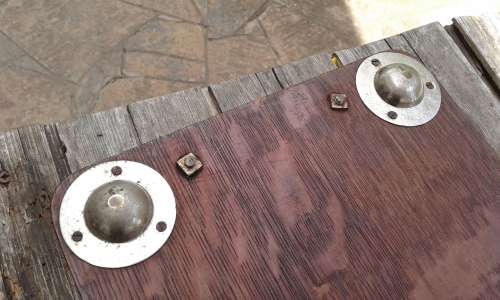 Antique Exquisite Large 1920 Art Deco Drinks Hors d`Ouevre Solid Wooden Serving Tray Brass Handles