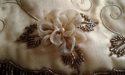 Vintage Evening Bag With Beaded Fringe