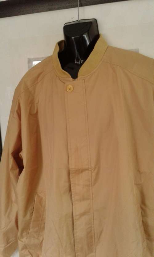 Vintage Italian Franco Farrini Mustard Yellow Gold Mens Bomber Jacket Size XL