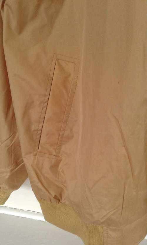 Vintage Italian Franco Farrini Mustard Yellow Gold Mens Bomber Jacket Size XL