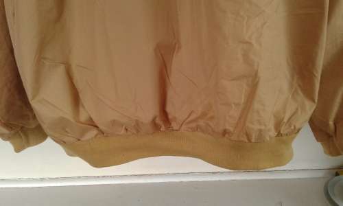 Vintage Italian Franco Farrini Mustard Yellow Gold Mens Bomber Jacket Size XL