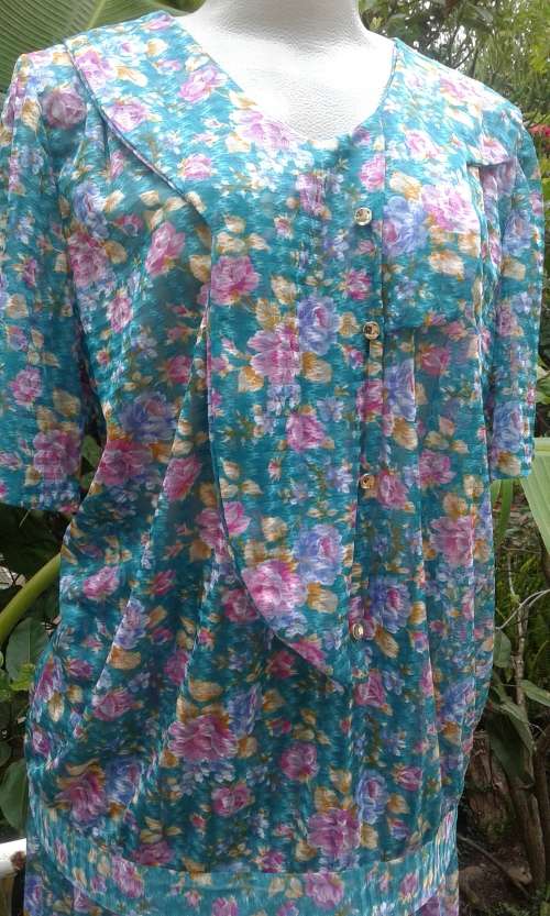 Vintage 1970s Two Piece Skirt And Top Dress Size16