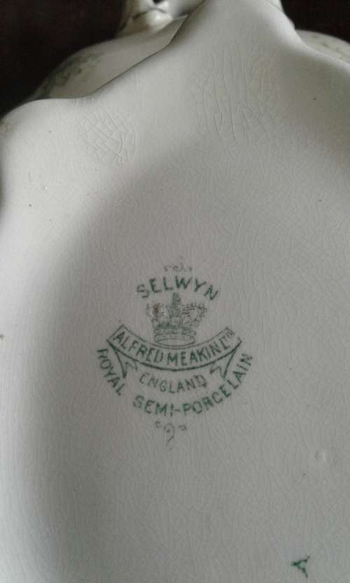 Antique SELWYN Alfred Meakin Royal Semi Porcelain Soup Bowl Casseroles Dish No 47