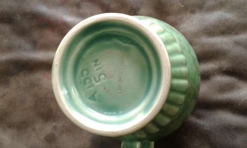 Art Deco Crown Devon Marbled Green Milk Jug