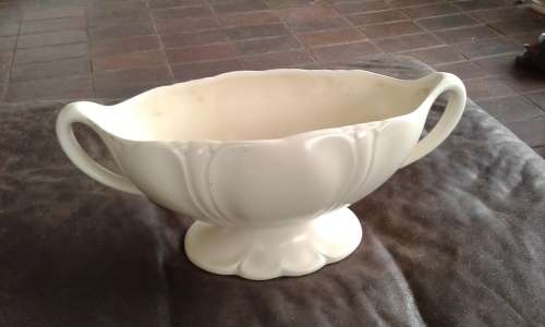 Vintage Large Cream White Flower Urn Vase Drostdy Or Lucia Ware Marked 1187