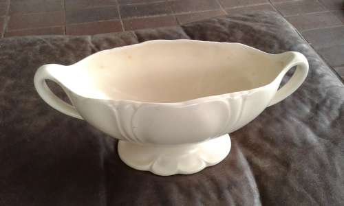 Vintage Large Cream White Flower Urn Vase Drostdy Or Lucia Ware Marked 1187