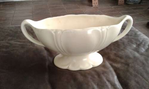 Vintage Large Cream White Flower Urn Vase Drostdy Or Lucia Ware Marked 1187