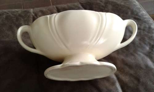 Vintage Large Cream White Flower Urn Vase Drostdy Or Lucia Ware Marked 1187