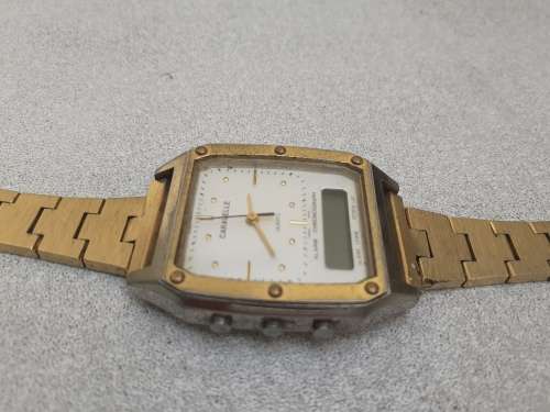 Vintage Rare BULOVA Caravelle Quartz Chronograph Mens Watch 1960s Original Wrist Band Not Tested