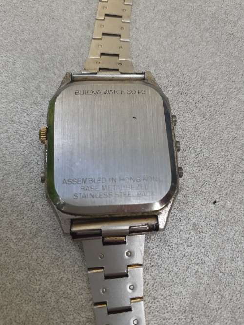 Vintage Rare BULOVA Caravelle Quartz Chronograph Mens Watch 1960s Original Wrist Band Not Tested