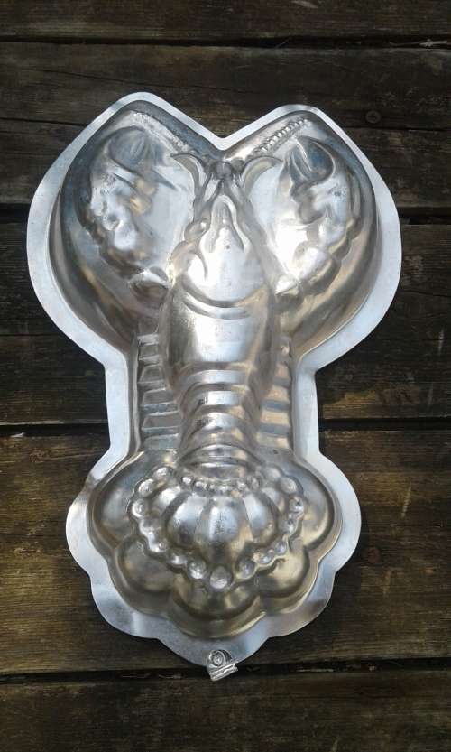 Vintage Large Lobster Crayfish Aluminium Pate Jelly Mould