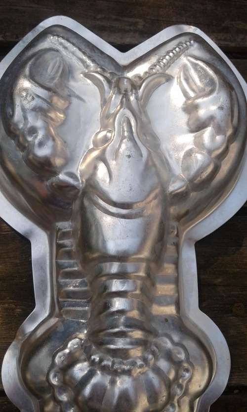 Vintage Large Lobster Crayfish Aluminium Pate Jelly Mould