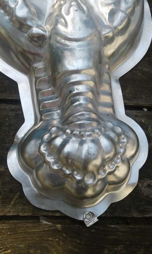 Vintage Large Lobster Crayfish Aluminium Pate Jelly Mould