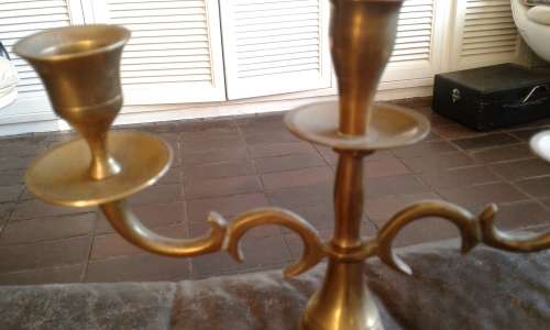 Beautiful Vintage 3 Arm Brass Candelabra Candle Holder