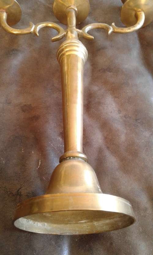 Beautiful Vintage 3 Arm Brass Candelabra Candle Holder