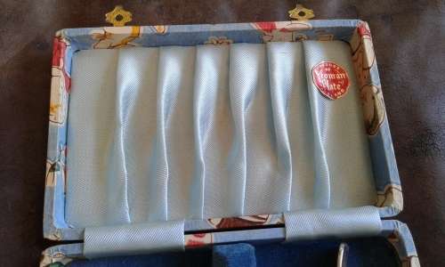 Beautiful Vintage Silverplated Spoon Food Scraper Christening Set Made In England