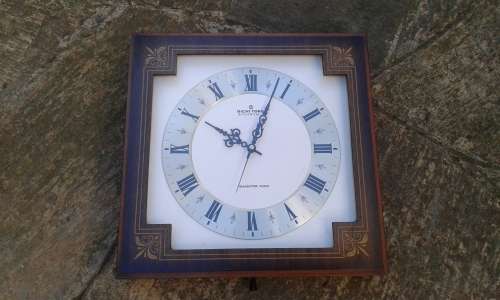 Rare Mid Century Vintage Aichi Tokei Aichron S Wooden Transistor Wall Clock Retro Japan