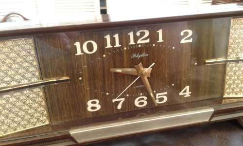 Rare Vintage Bakelite Japan Rhythm Alarm 2 Jewel Music Box Clock No.5119