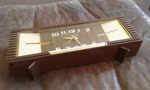 Rare Vintage Bakelite Japan Rhythm Alarm 2 Jewel Music Box Clock No.5119
