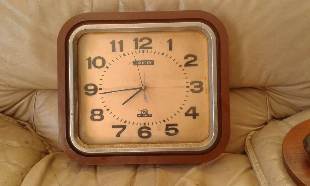 Vintage Equity Large Wall Quartz Clock 1970s