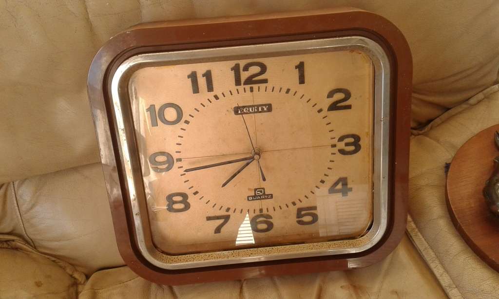Vintage Equity Large Wall Quartz Clock 1970s