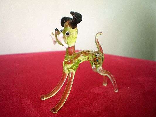 CUTE MURANO GLASS DOG CIRCA 1960's