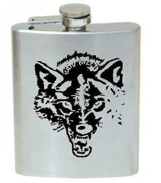 Wolf  Hip Flask