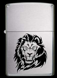 Lion Head Zippo Style Oil Lighter