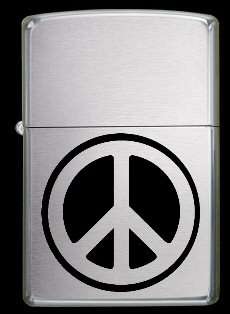 Peace Zippo Style Oil Lighter