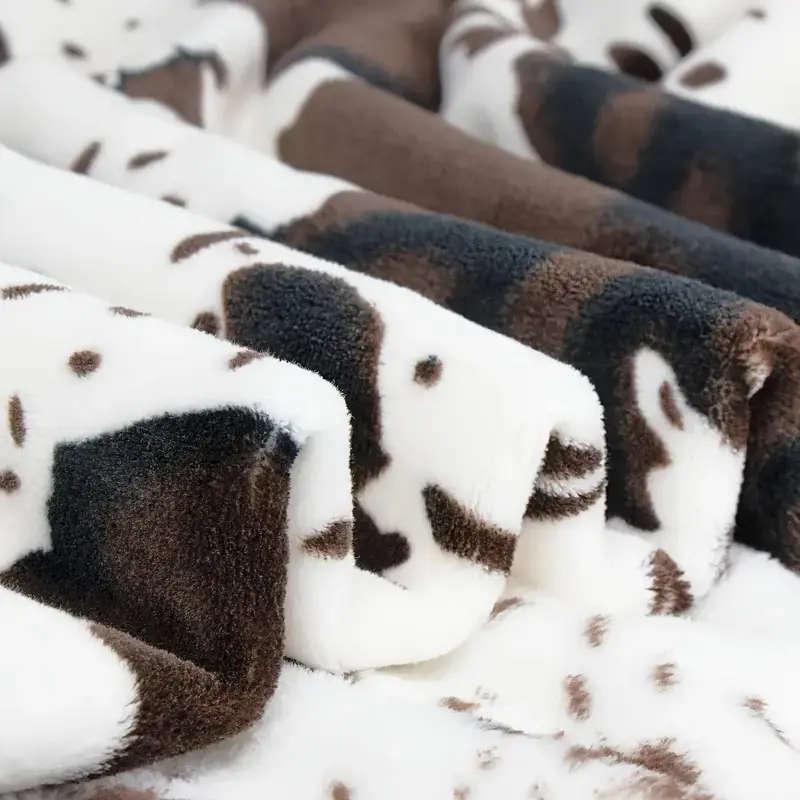Soft and warm cow print blanket-plush