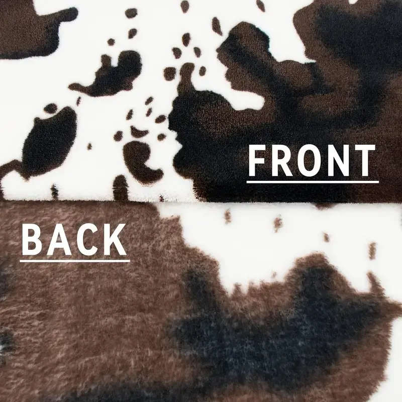 Soft and warm cow print blanket-plush