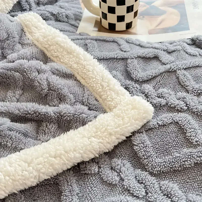 Double sided Lambs Wool bed blanket