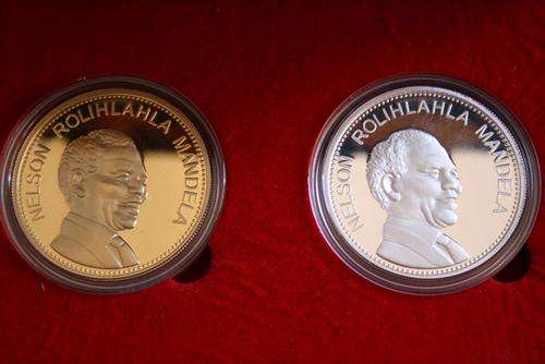 Gold & Silver Plated Nelson Mandela Coin Set