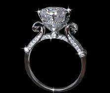 2.7 ct. White Sapphire Vintage style crown ring
