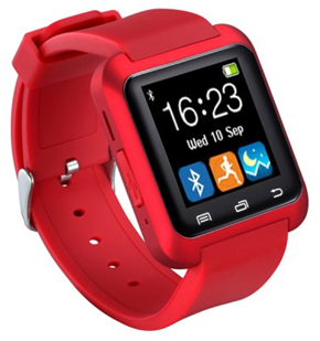 Red Touch Screen Smartwatch U8 Answer and Dial the Phone Bluetooth Photograph Altitude Meter