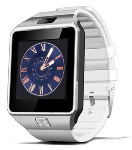 White Smartwatch Phone DZ09, Bluetooth, Single SIM Phone Dialer Camera Sleep Monitor Message Sync