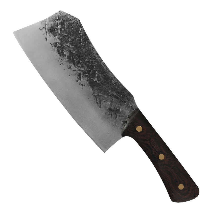 8` Carbon Steel Chef Chopping Cleaver with 3 Rivets & Wood Handle