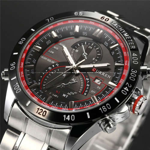 Men's Red & Black Curren Watch