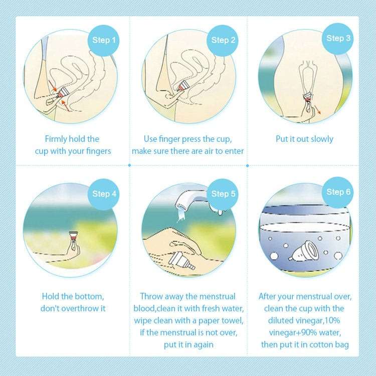 Medical Grade Silicone Menstrual Cup for Women Feminine Hygiene Product (L)