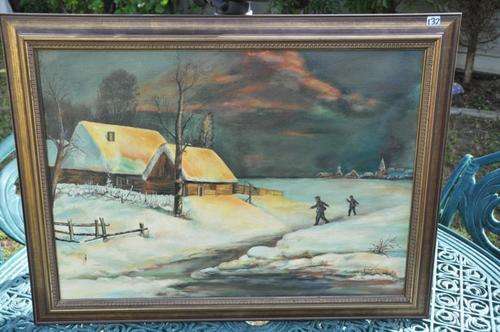 beautiful oil on canvas VACLAV CERNY-vintage reproduction of world famous artist