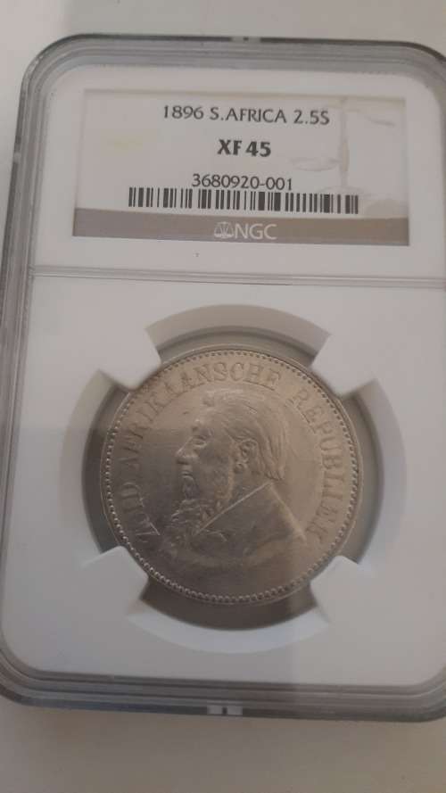 1896 Two and half Shillings XF45